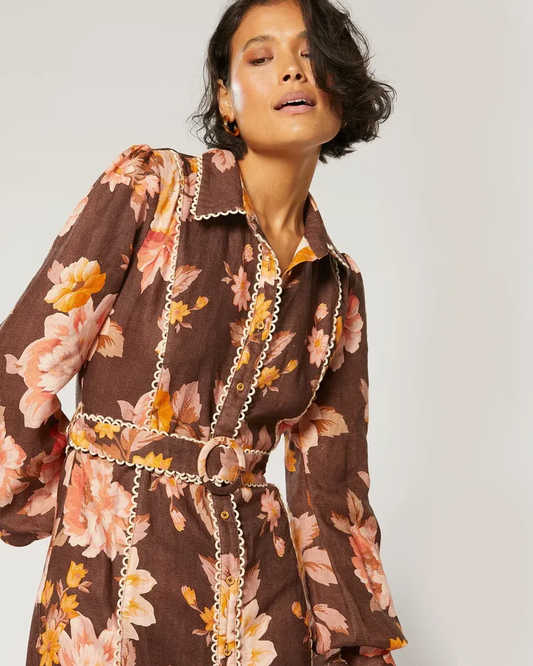 Winona Dahlia Button Maxi Dress for rent on The Volte - main image