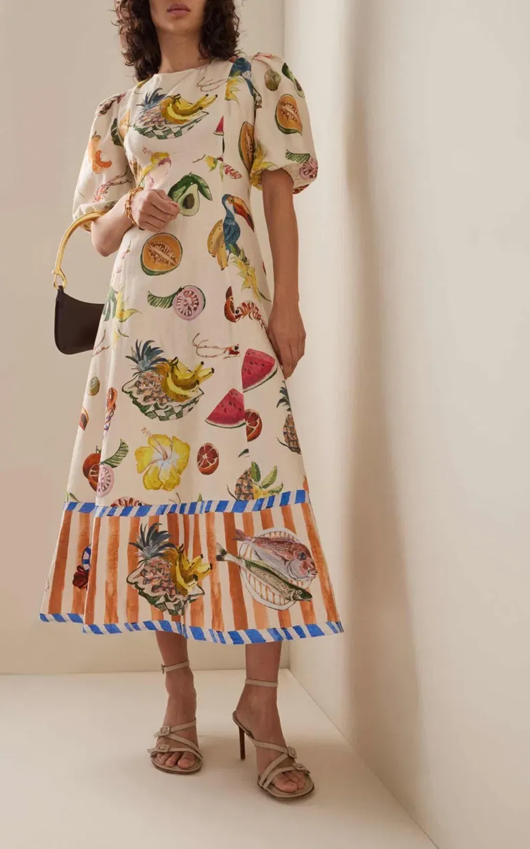 ALEMAIS Theo Midi Dress Multi Size 6 AU for rent on The Volte - main image