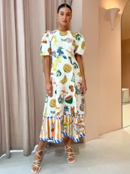ALEMAIS Theo Midi Dress Multi Size 6 AU for rent on The Volte - image 7