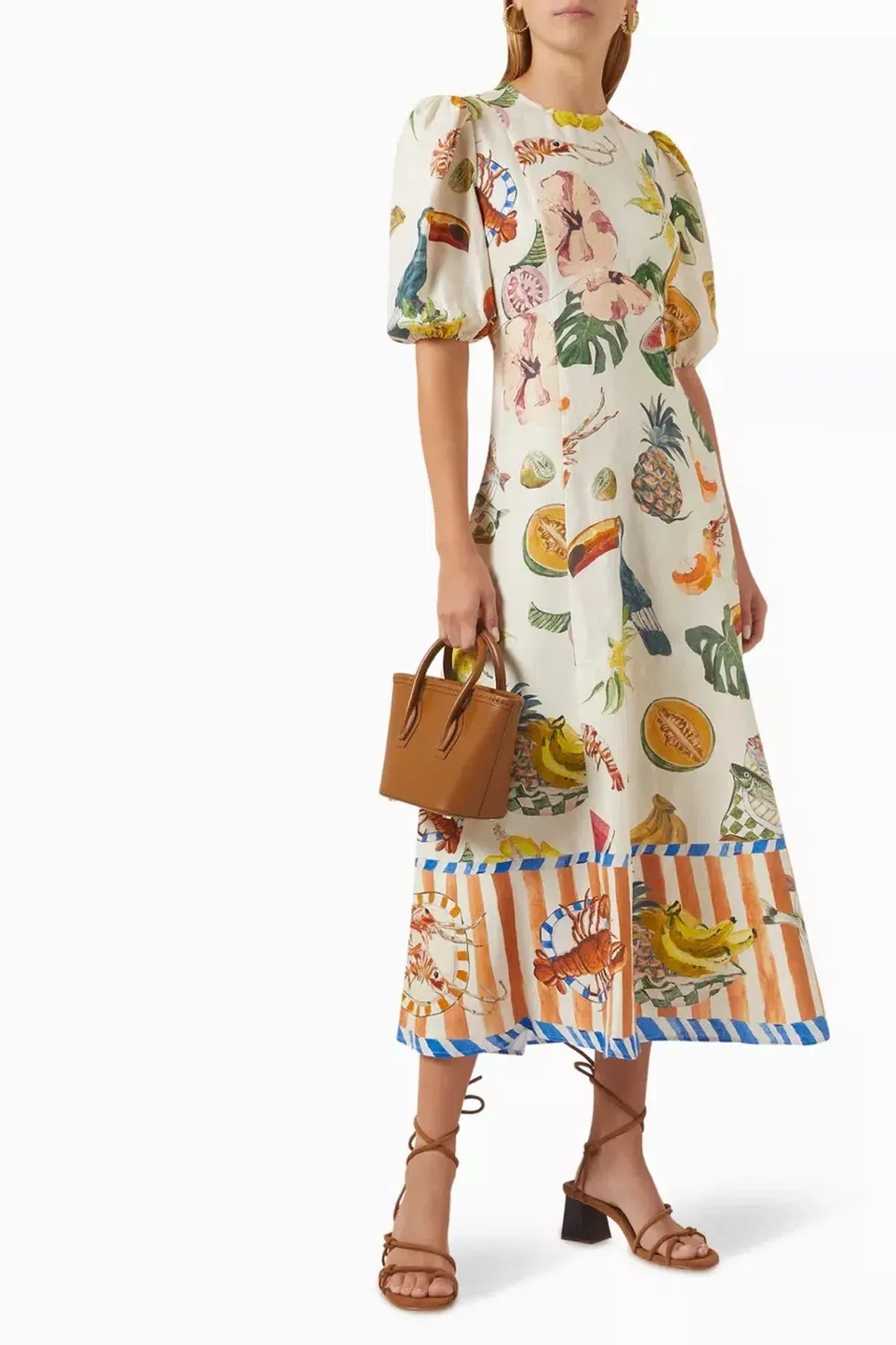 ALEMAIS Theo Midi Dress Multi Size 6 AU - Image 3