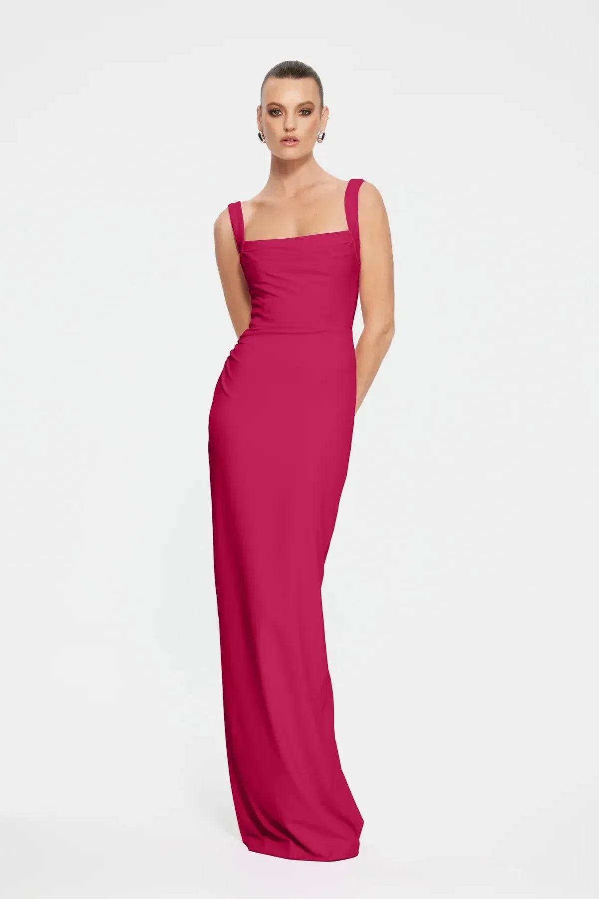 Effie Kats Marbella Gown; raspberry pink; size L (AU 12) - Image 1