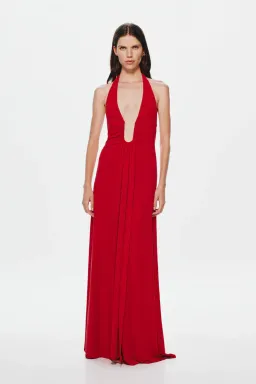 MISHA THE JENNIFER CUPRO DRESS CHERRY for rent on The Volte - image 4