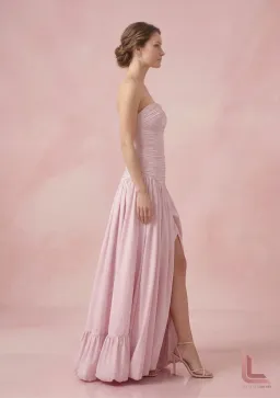 Aje Violette Bubble Hem Maxi Dress PINK for rent on The Volte - image 3