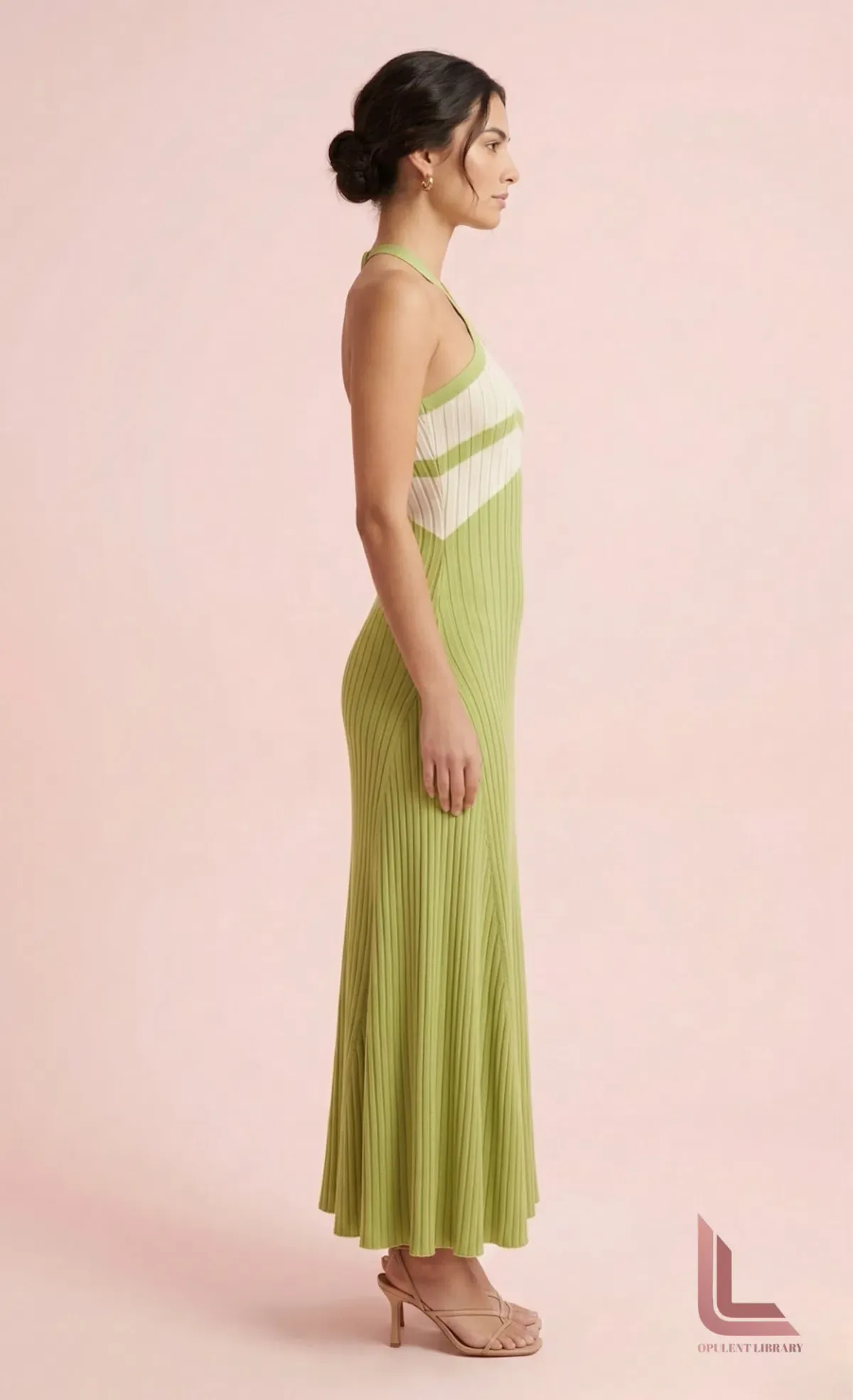 St Mrlo Women's Chevron Midi Dress - Mint Green - Image 2