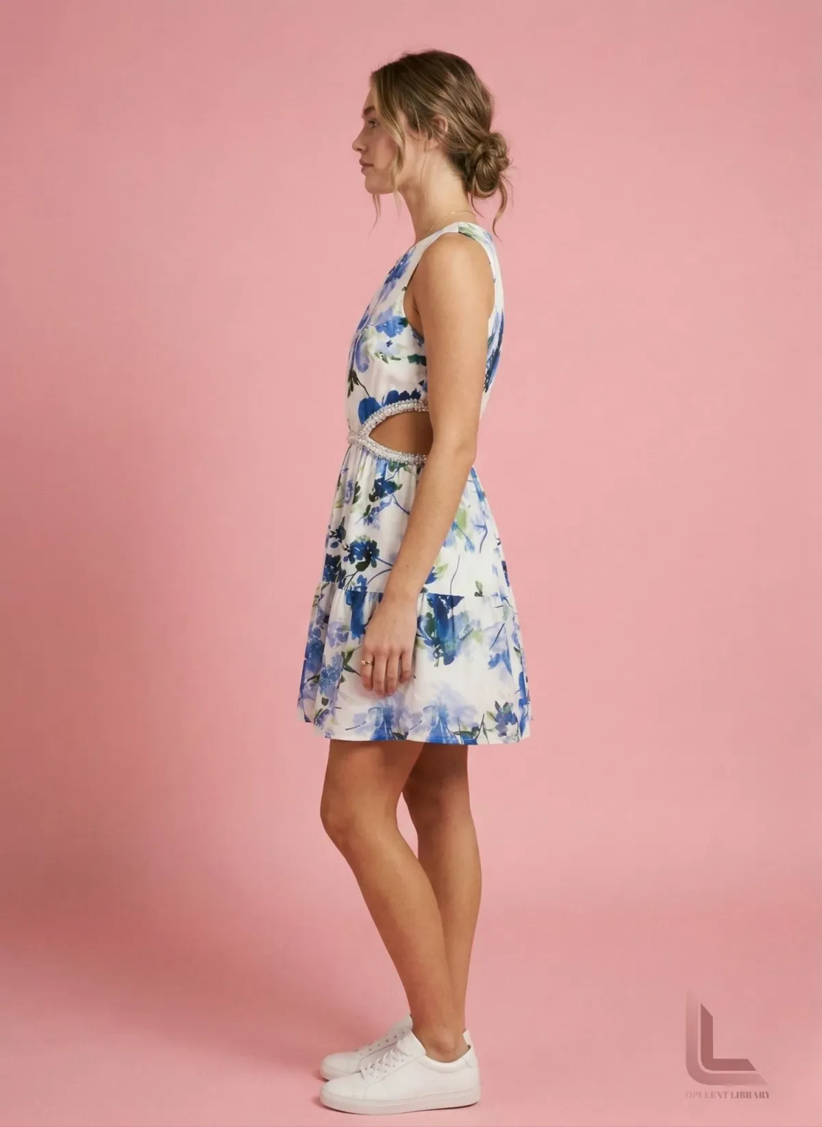 Aje Voyage Braided Cut Out Mini Dress Floral - Image 3