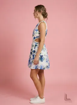Aje Voyage Braided Cut Out Mini Dress Floral for rent on The Volte - image 3