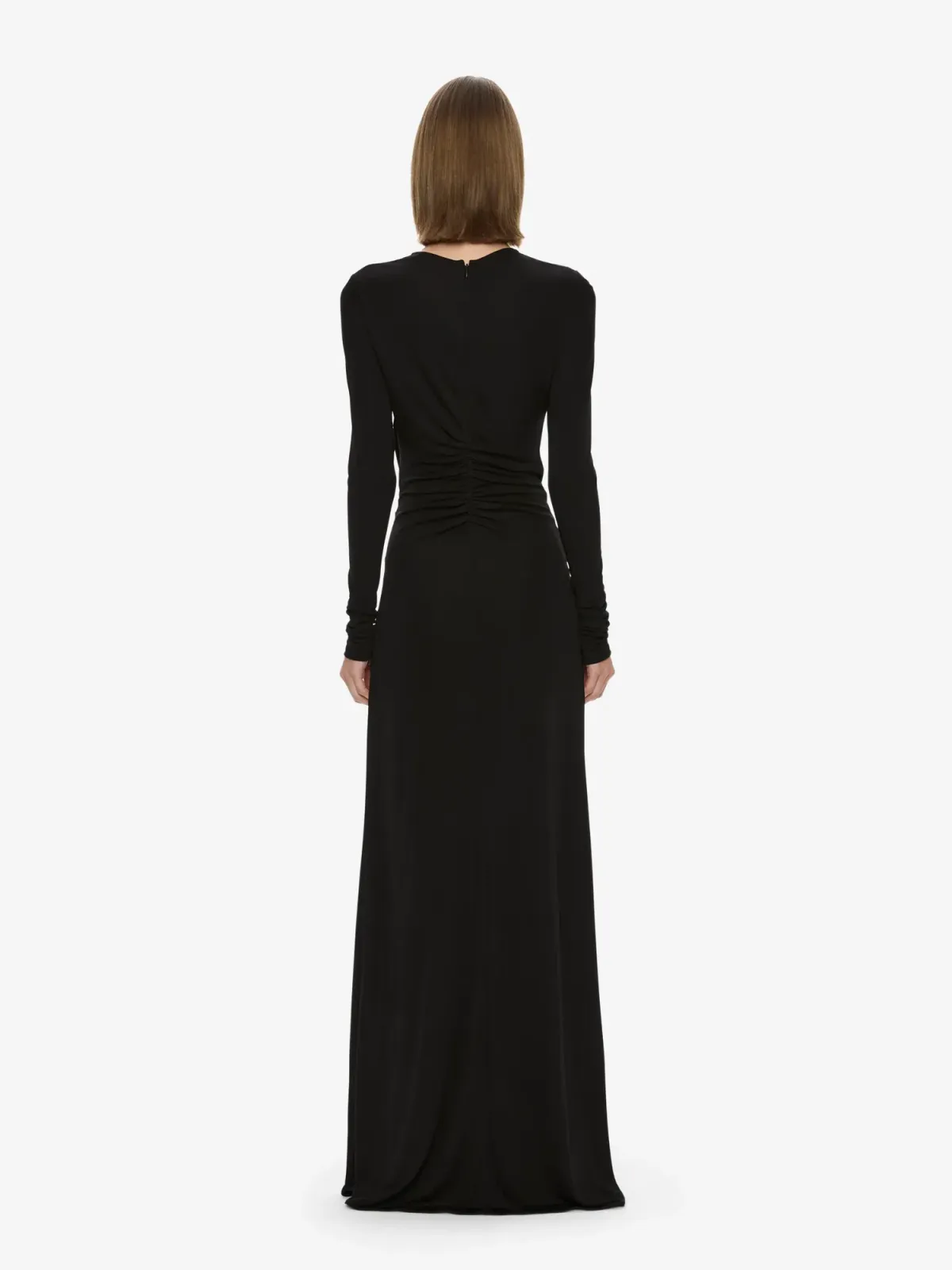 Christopher Esber Bezel Quartz Ruched Long Sleeve Dress Black Size 8 - Image 2