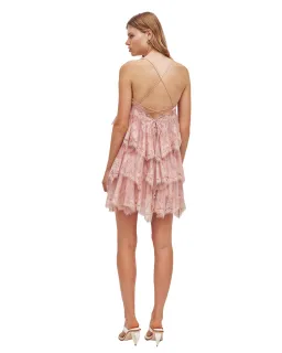 Aje Ophelia Lace Mini Dress Fawn Pink Size 8 for rent on The Volte - image 4