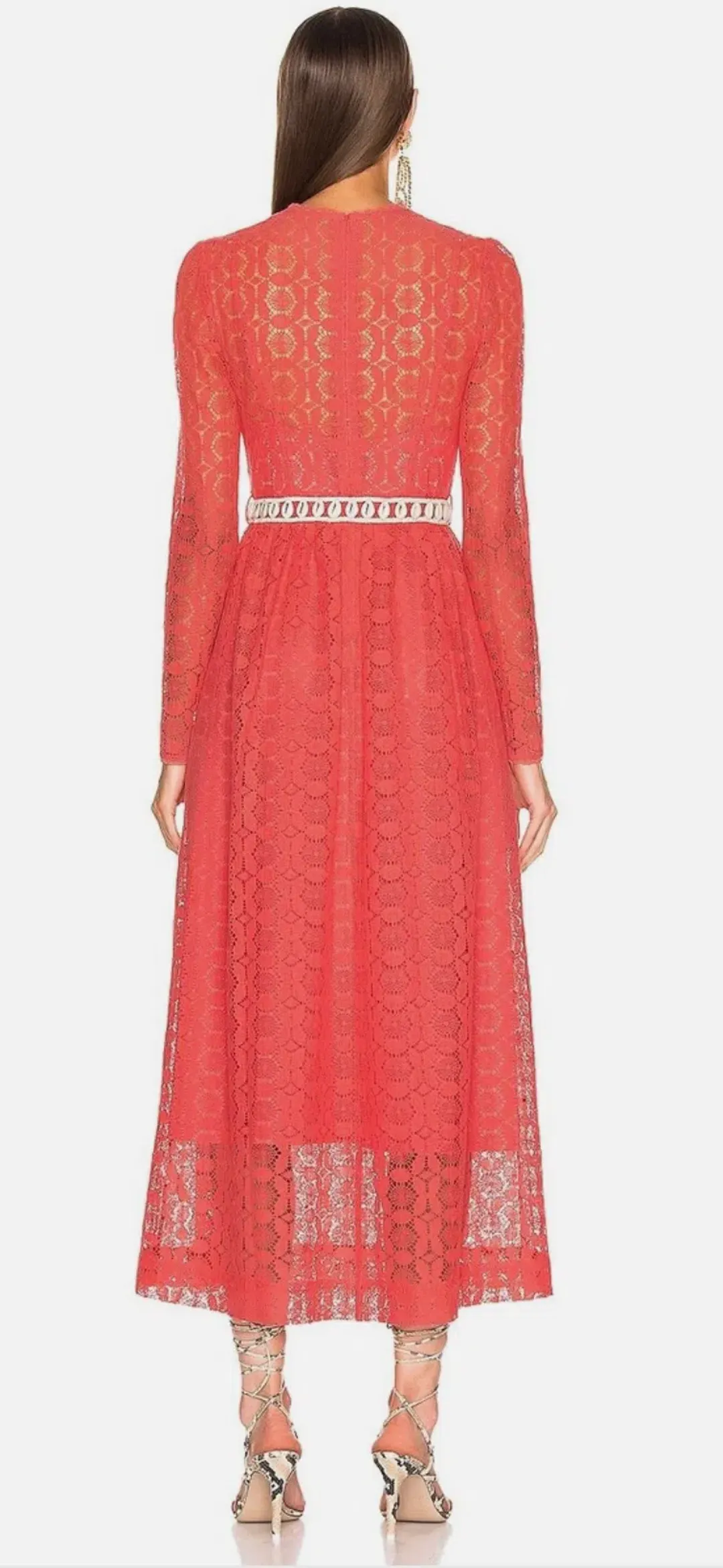 Zimmermann Allia High Neck Lace Dress (Size: AU 0) for rent on The Volte - main image