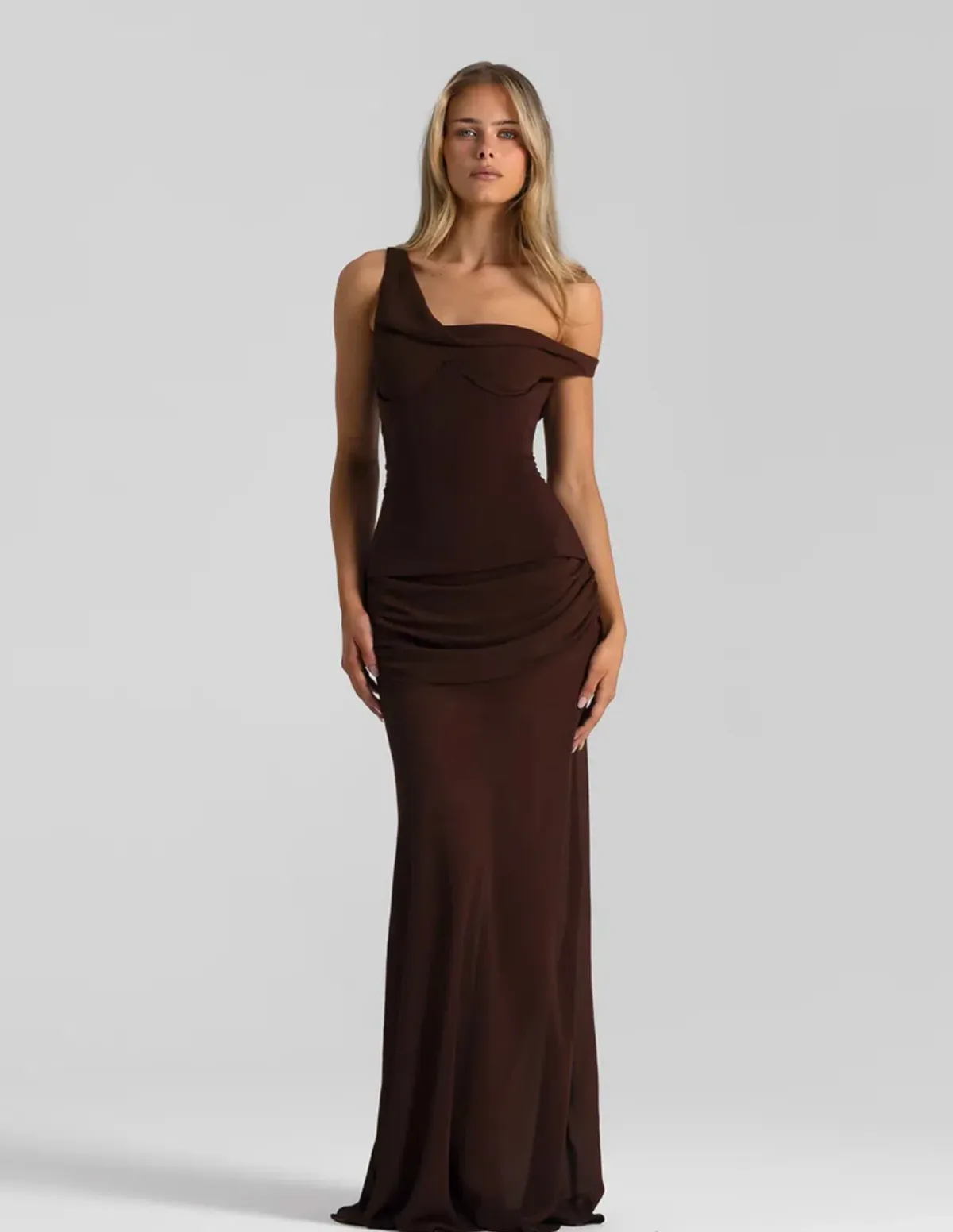 Natalie Rolt Cadence Gown Espresso Size 0 for rent on The Volte - main image