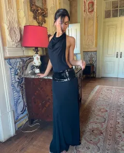 Ance Gria Adele Gown in Black Size AU 6 for rent on The Volte - image 4