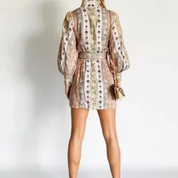 Zimmermann Luminous Stripe Patchwork Linen Midi Dress for rent on The Volte - image 4