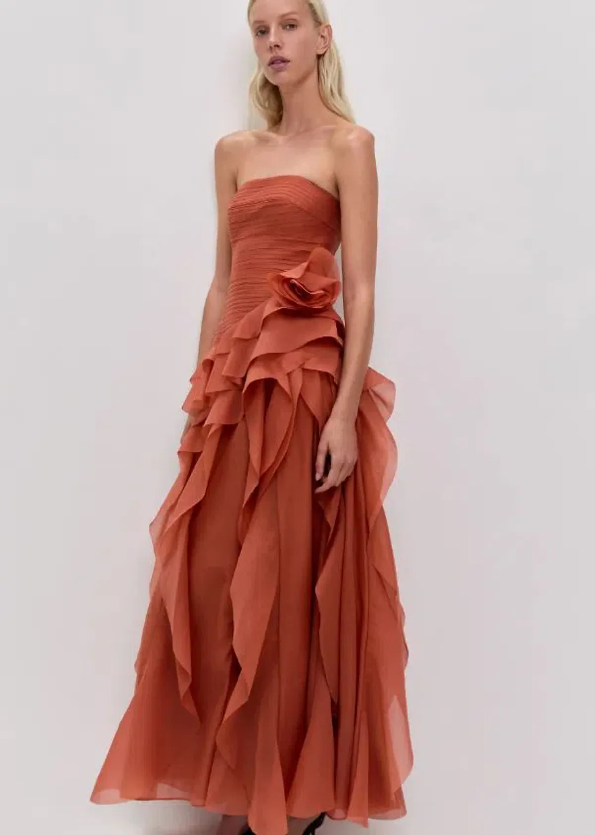 Aje Canyon Gown in Coral Clay Size 8 - Image 1
