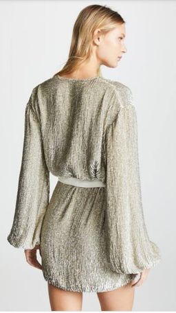 Retrofete Gabrielle Robe Dress Champagne Size 6 for rent on The Volte - image 3