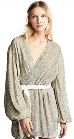 Retrofete Gabrielle Robe Dress Champagne Size 6 for rent on The Volte - image 4
