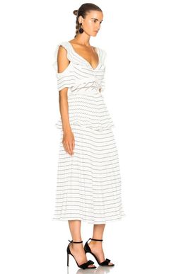 Self Portrait Monochrome Stripe Dress Size 6 for rent on The Volte - image 2