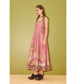 Alemais Zuri Ballet Midi Dress Pink Print Size 10 for rent on The Volte - image 2