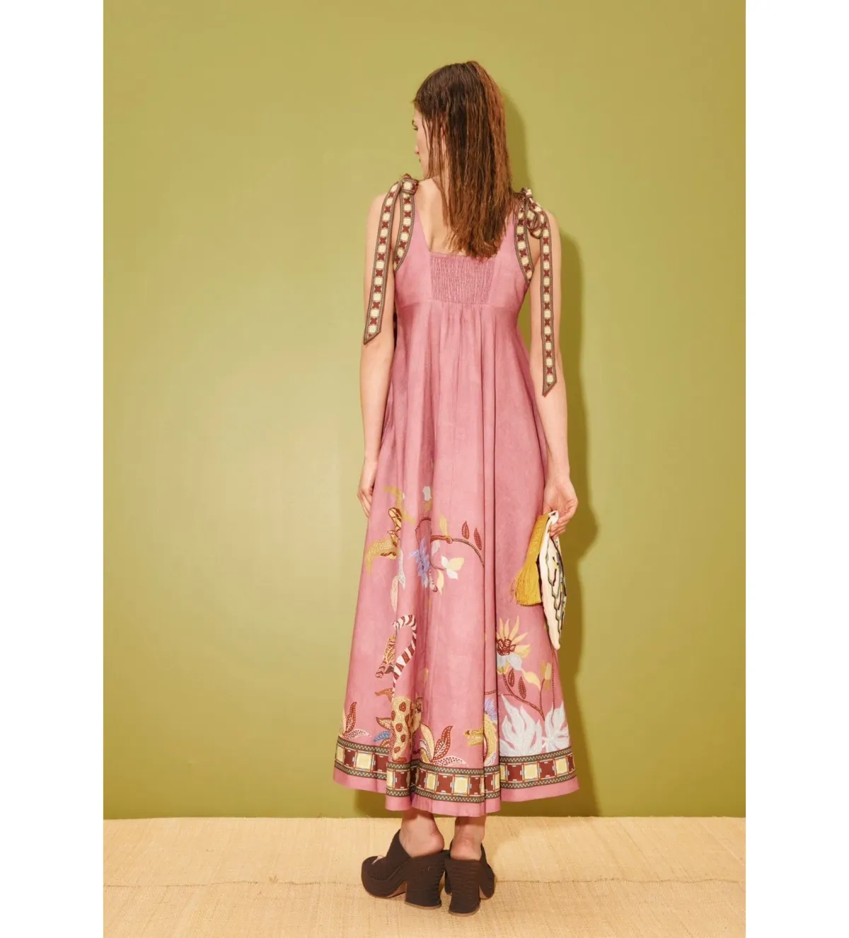 Alemais Zuri Ballet Midi Dress Pink Print Size 10 - Image 3