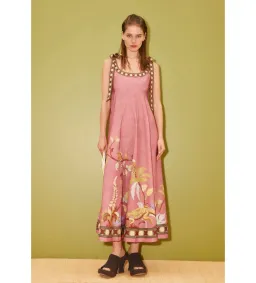 Alemais Zuri Ballet Midi Dress Pink Print Size 10 for rent on The Volte - image 1