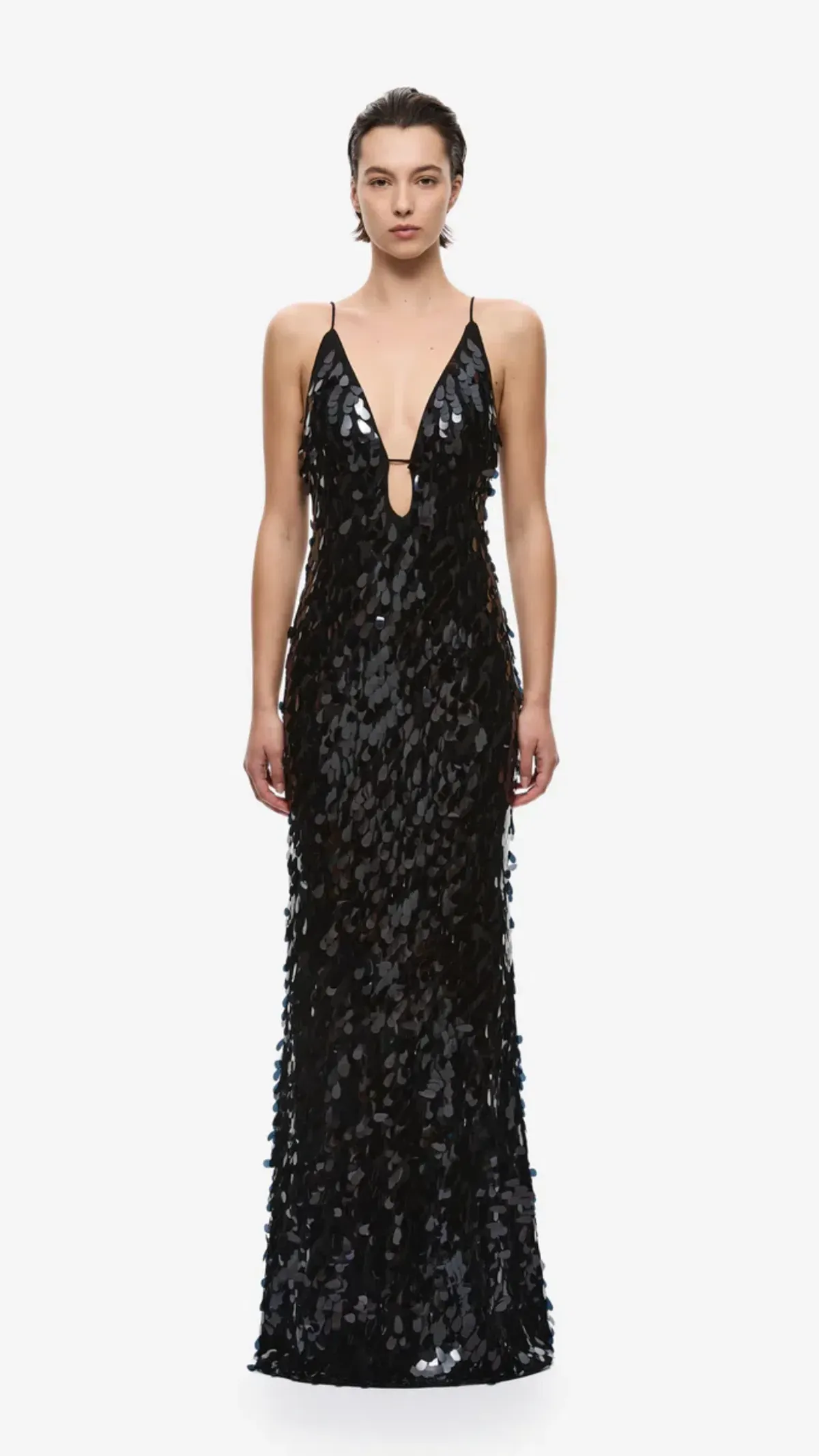 MISHA Sapphire Sequin Dress in lack Size M (10) - Image 2