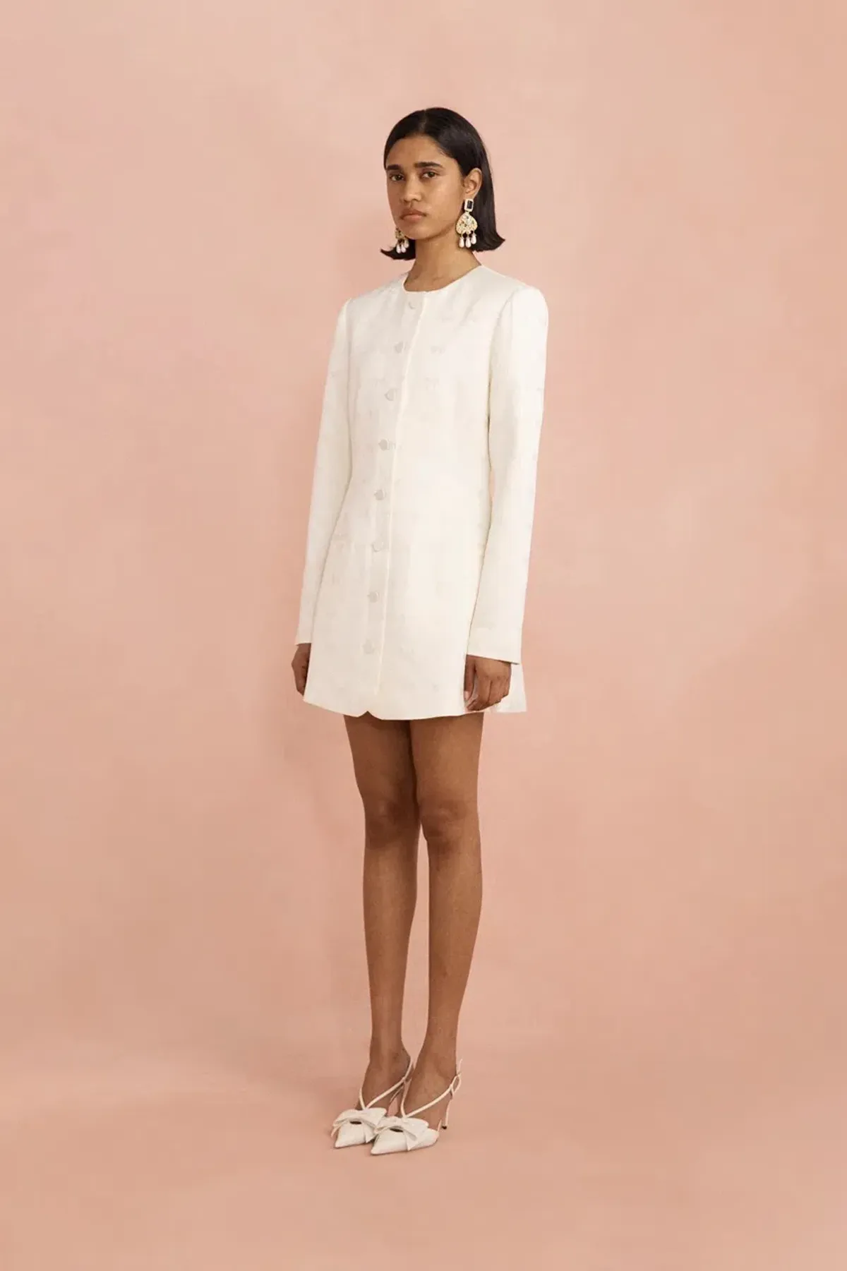 Lovaan Ruby Mini Dress Ivory Size 10 - Image 3