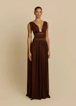 ARCINA ORI RAMONA DRESS CACAO SIZE XS (6 AU) for rent on The Volte - image 2