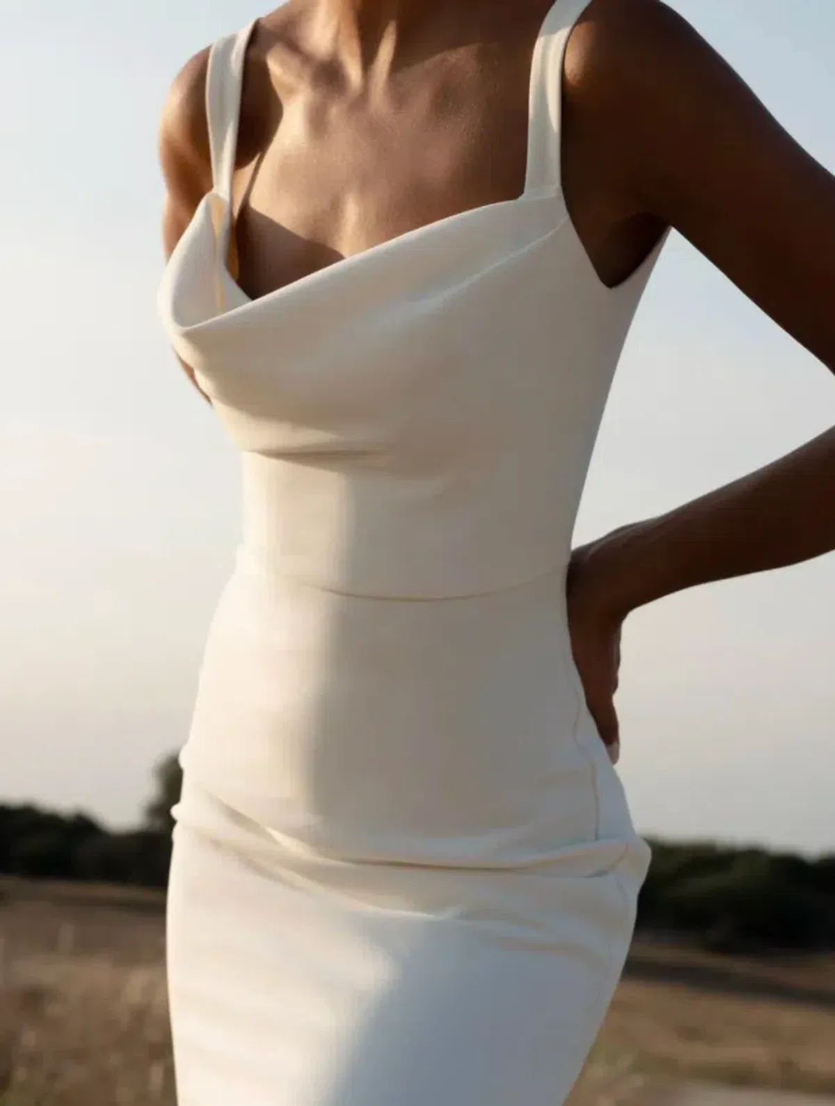GRACE LOVES LACE GRACE CREPE FIT WEDDING DRESS / BRIDAL GOWN SIZE S - Image 2