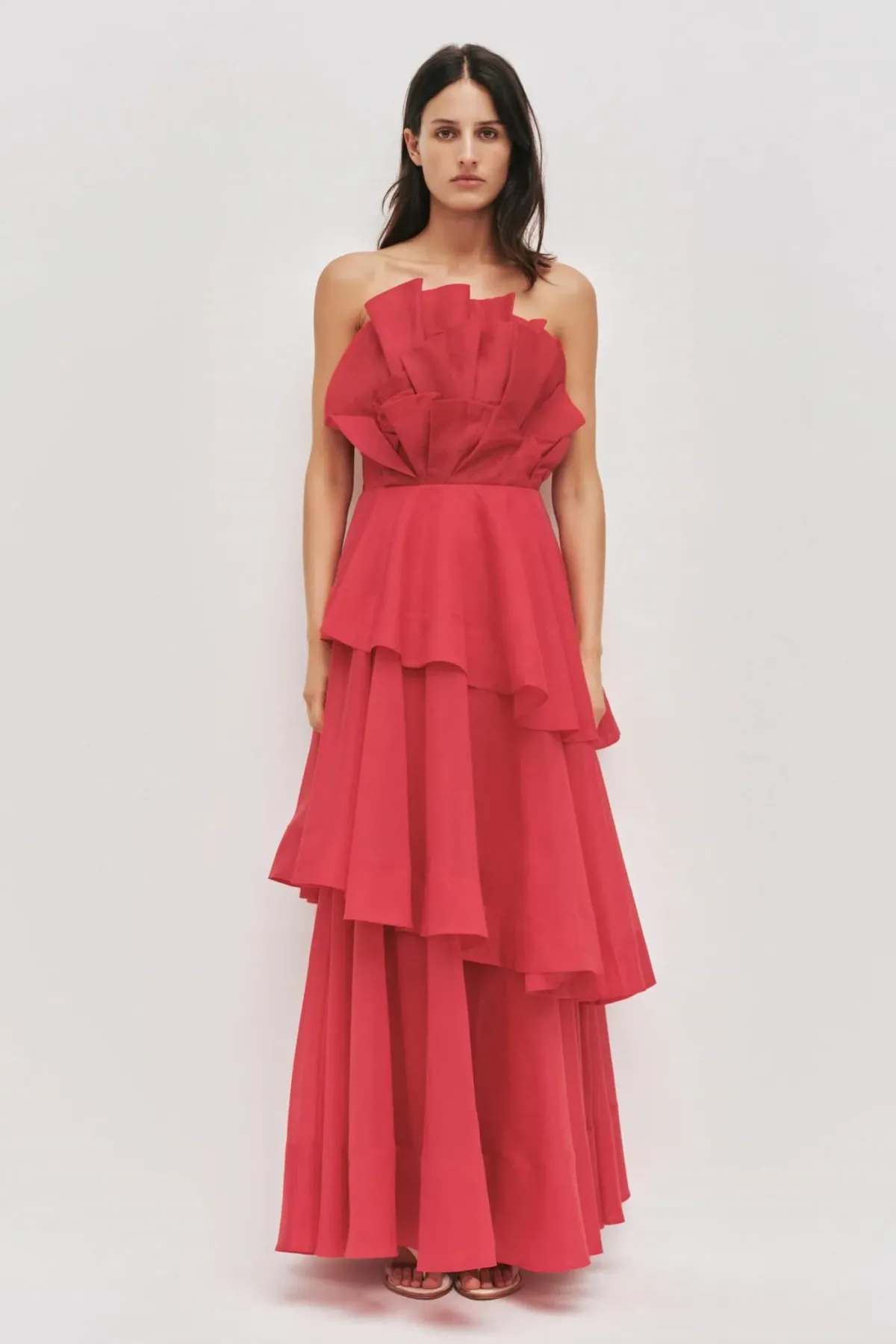 Aje Selestia Gown in Scarlet Red Size 16 - Image 1