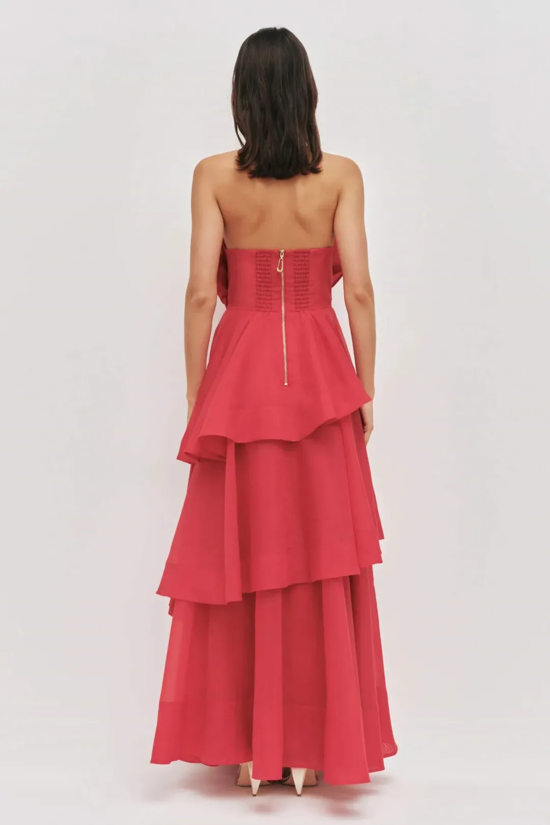 Aje Selestia Gown in Scarlet Red Size 16 for rent on The Volte - main image