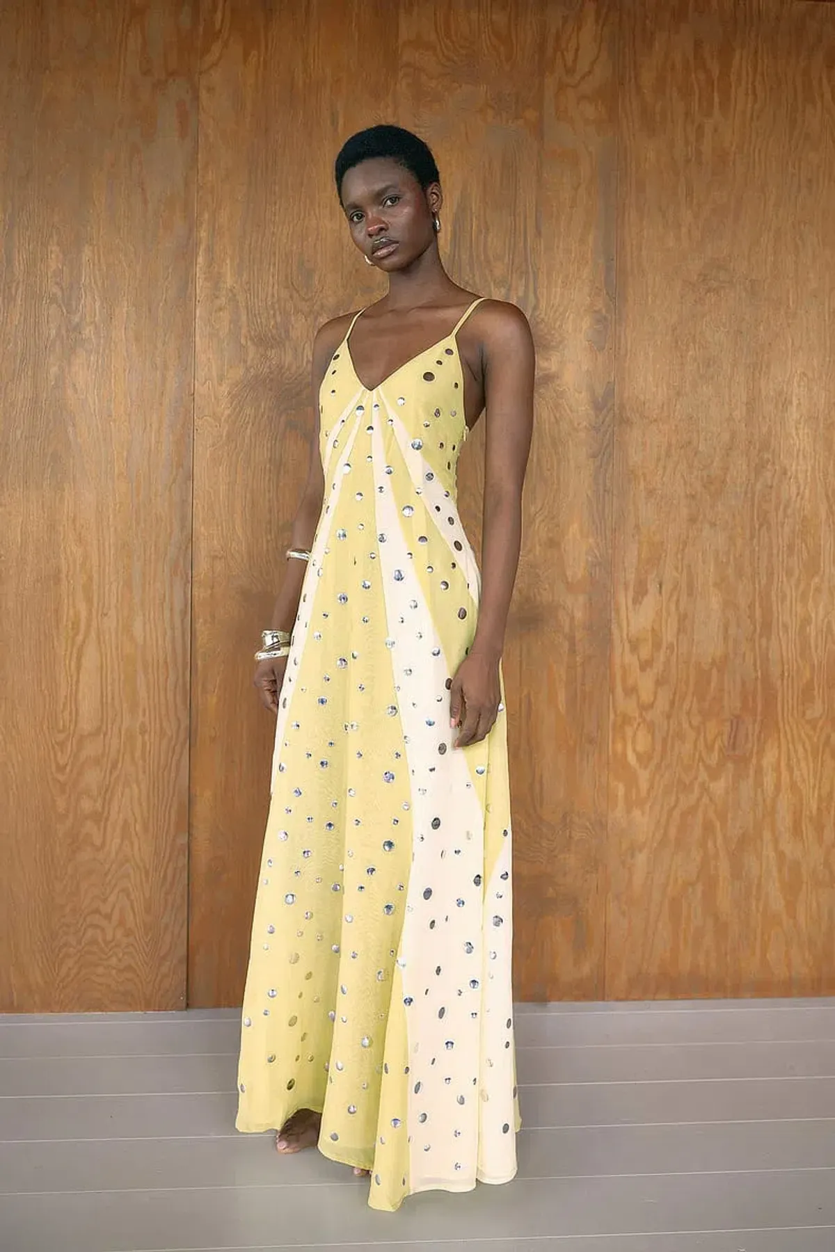 NAKD sequin dress yellow size S - Image 2
