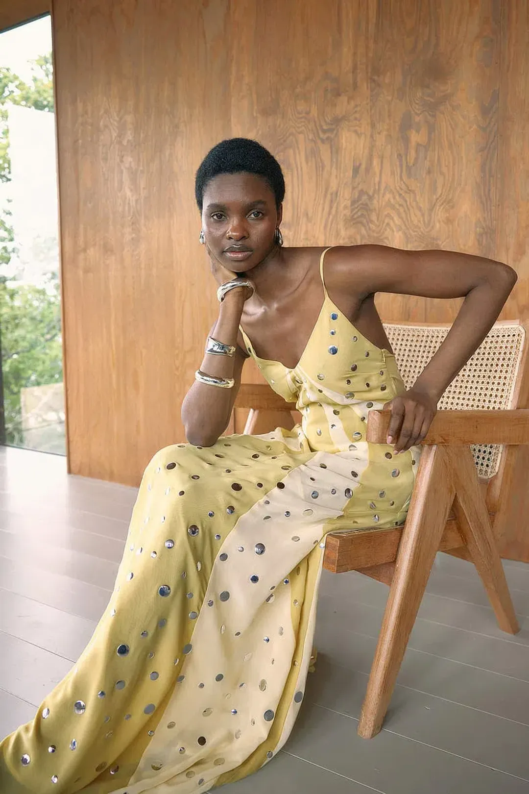 NAKD sequin dress yellow size S for rent on The Volte - main image
