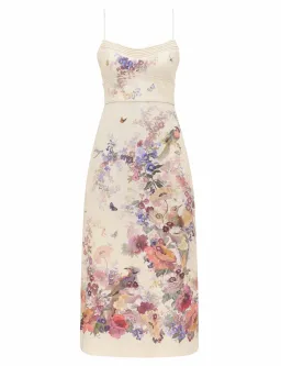 Zimmermann Alchemy Midi Dress in Cream Multi Floral Size 2 / AU 12 for rent on The Volte - image 3