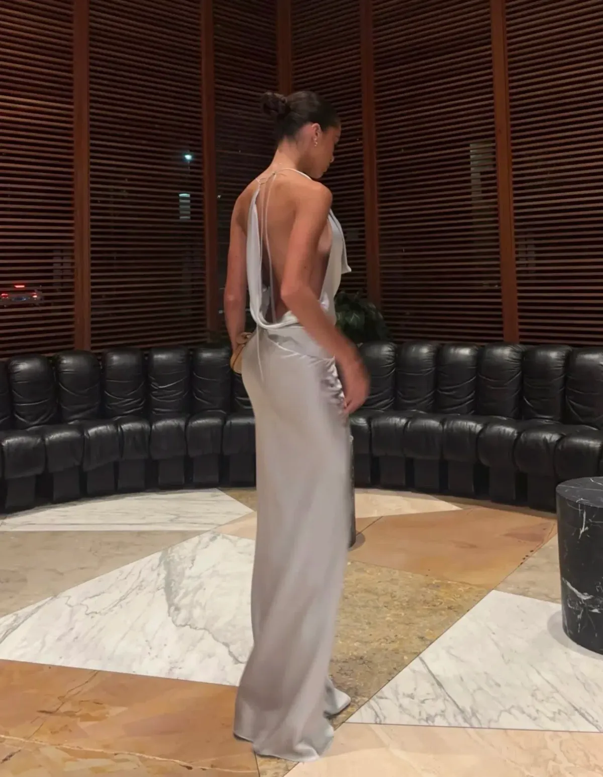 Natalie Rolt Gabi Gown Silver size 0 for rent on The Volte - main image