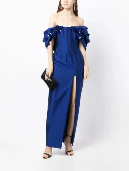 Rachel Gilbert Vito Maxi Gown Blue Size 5 / AU16 for rent on The Volte - image 1