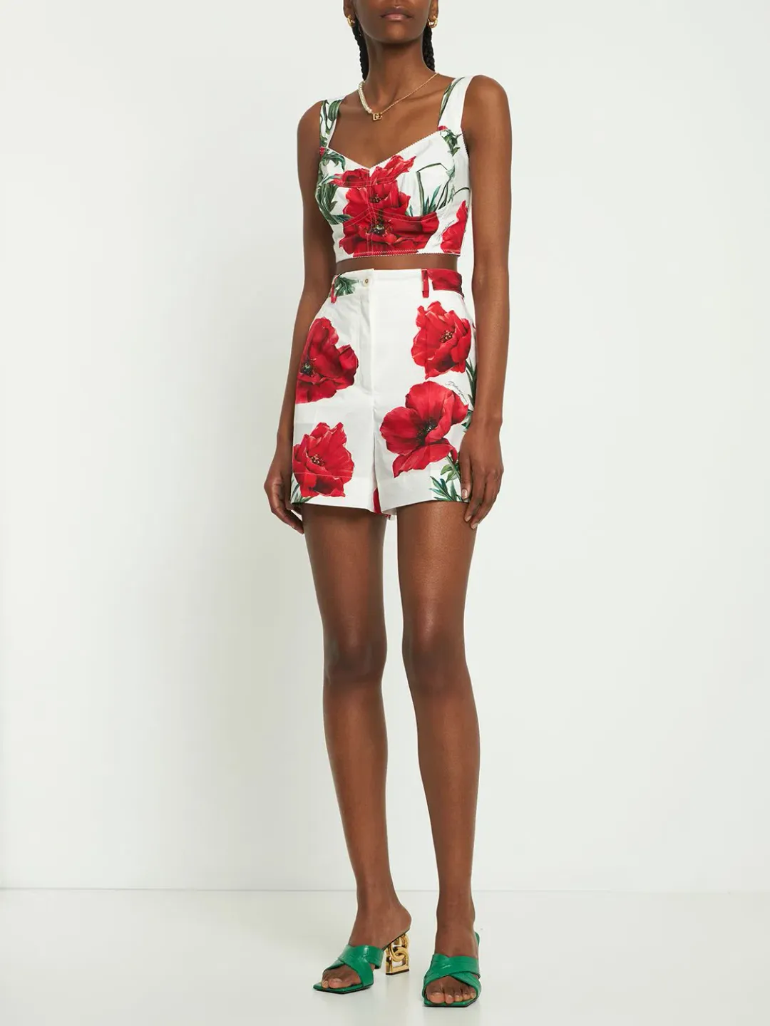 Dolce and Gabbana Poppy Shorts and Top Set for rent on The Volte - main image