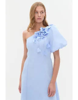 Aje Studio Camille Midi Dress Blue Size 12 for rent on The Volte - image 2