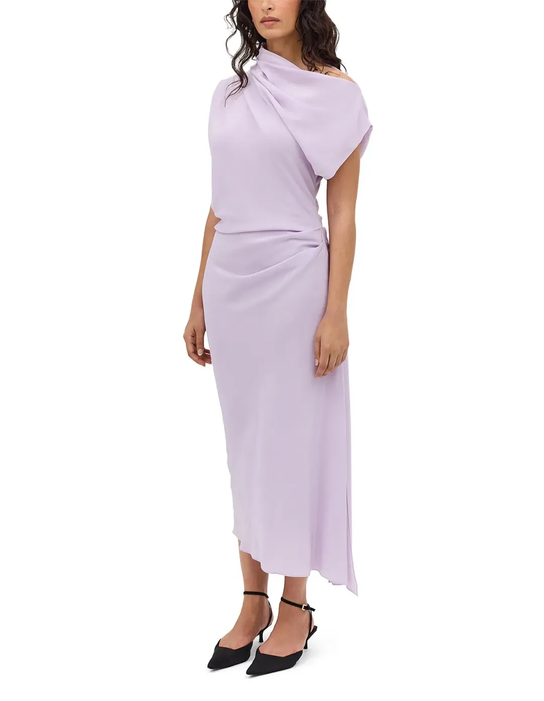Bianca Spender Lilac Silk Cdc Decode Dress Purple Size 10 for rent on The Volte - main image