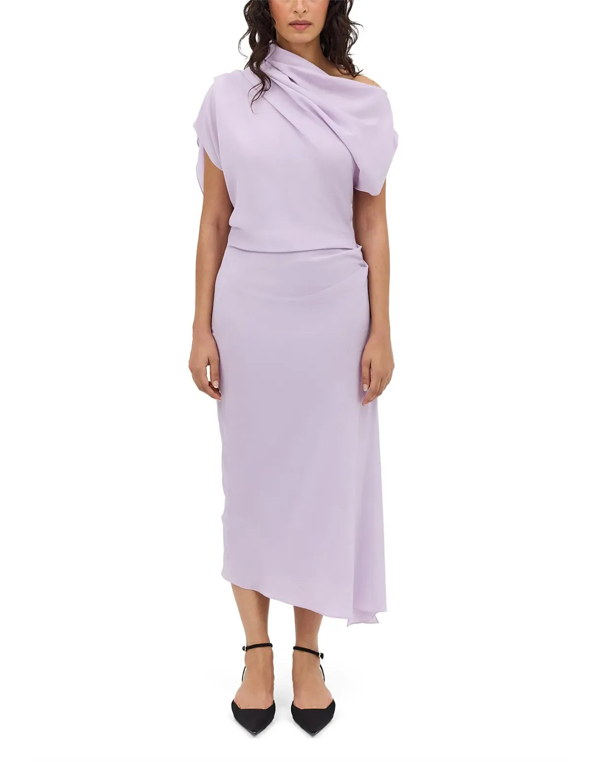 Bianca Spender Lilac Silk Cdc Decode Dress Purple Size 10 - Image 1