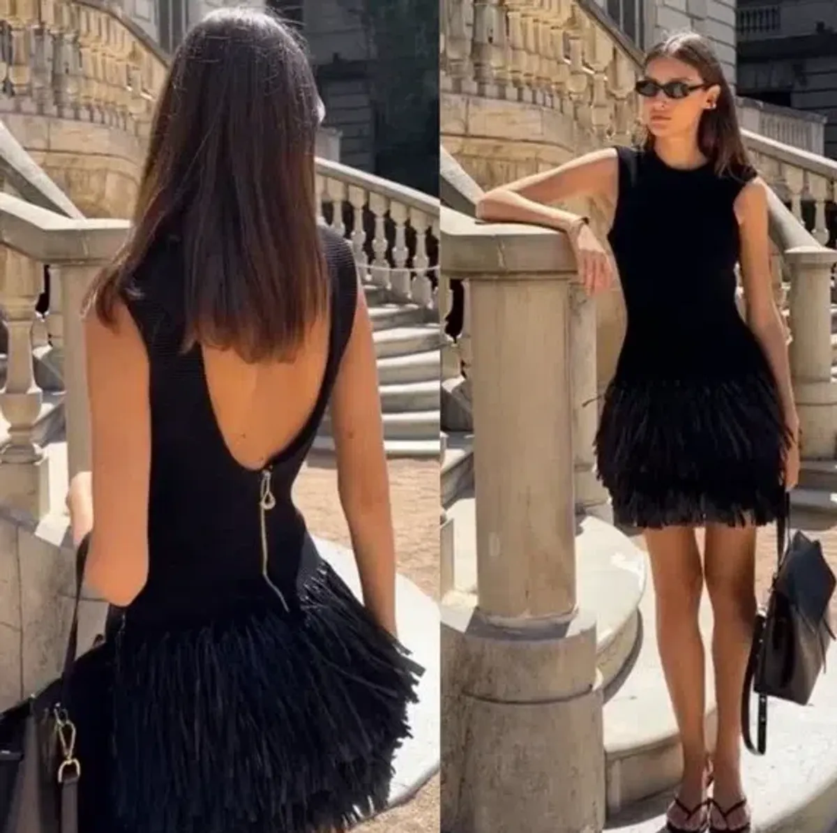 AJE Raffia Rushes Dress Black Size Large / 12 AU - Image 1