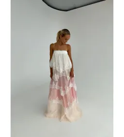 Aje Ophelia Lace Maxi Gown in Multi Size AU 8 for rent on The Volte - image 4
