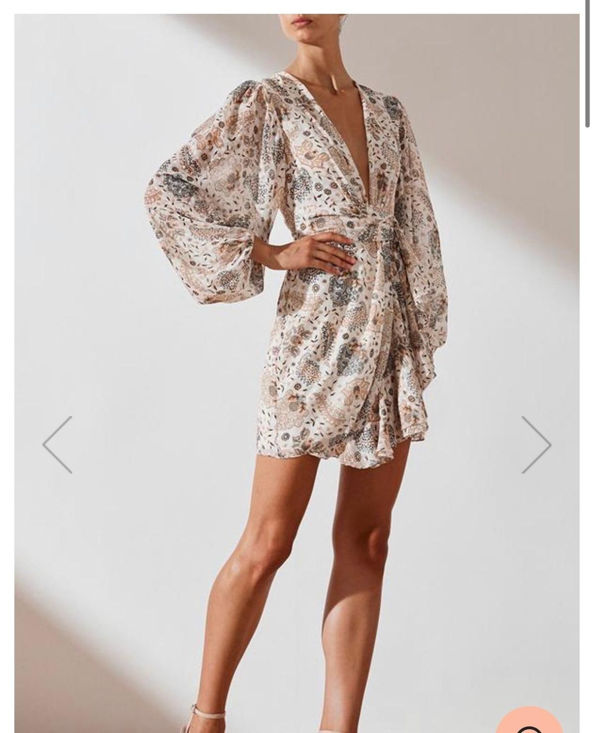Shona Joy Miller Plunge Mini Dress Size 12 - Image 2