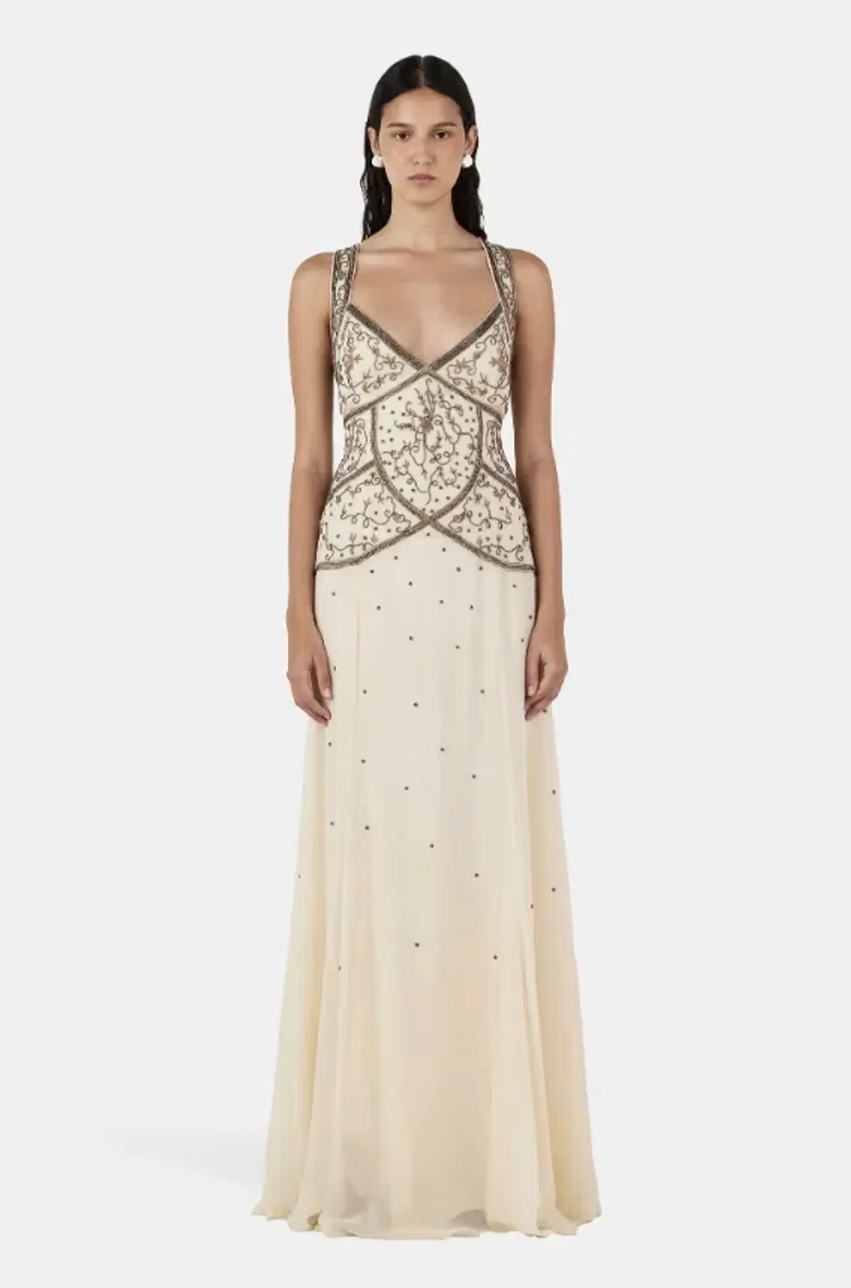 Hansen and Gretel Maja Beaded Maxi Dress for rent on The Volte - main image
