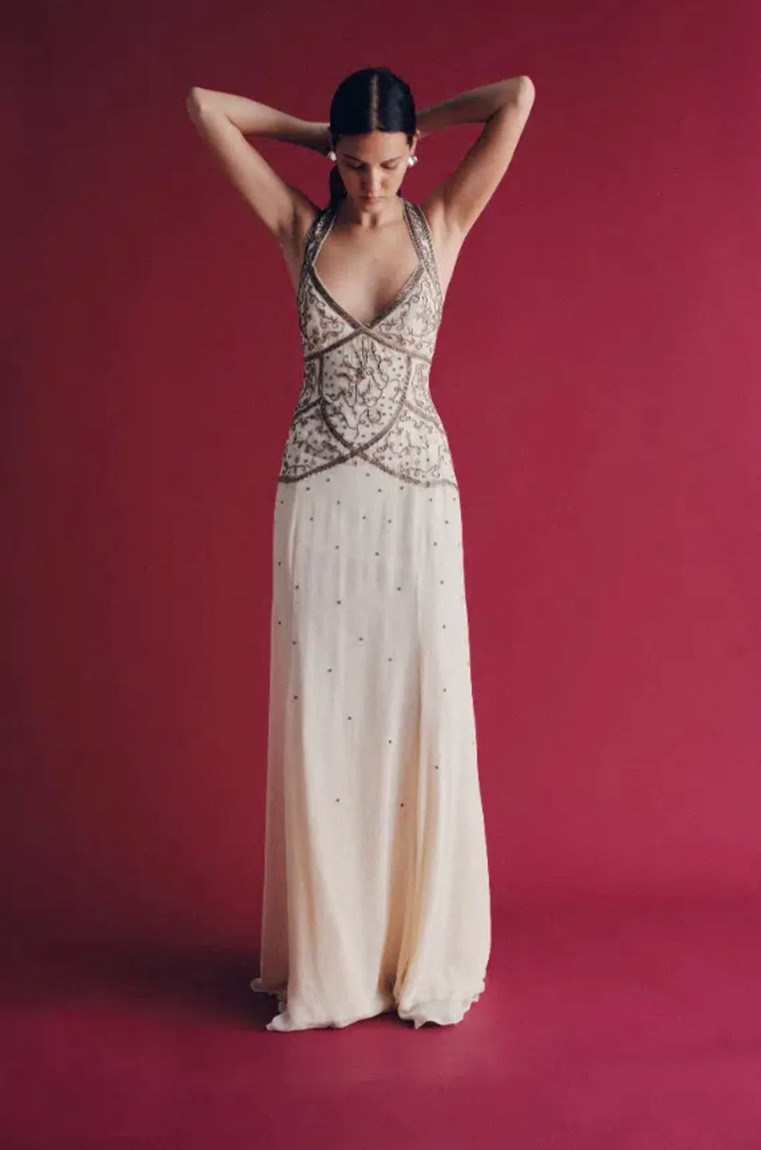 Hansen and Gretel Maja Beaded Maxi Dress for rent on The Volte - main image