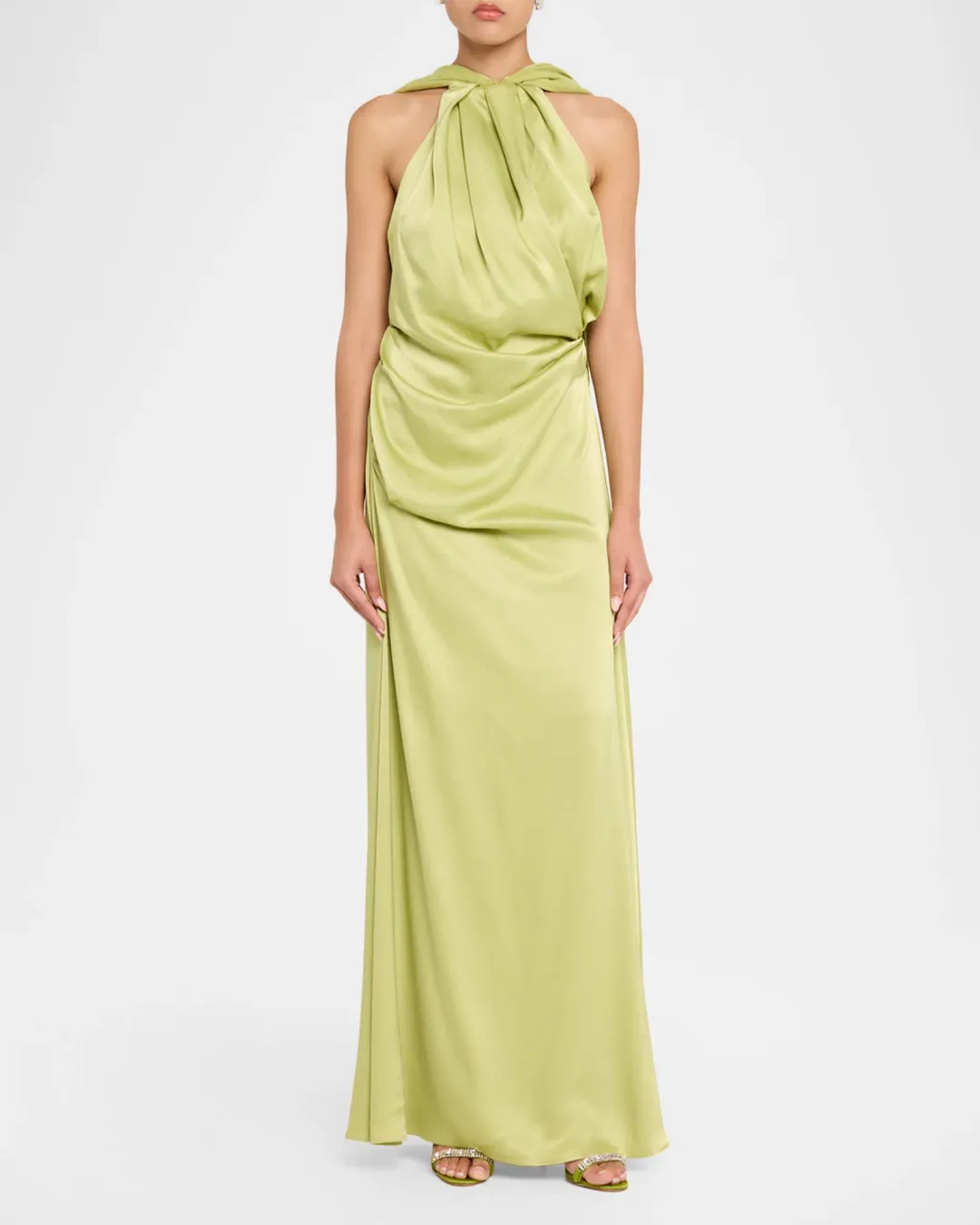 Rachel Gilbert Hallie Gown in Lime Green Size 1 / AU 8 for rent on The Volte - main image