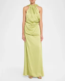 Rachel Gilbert Hallie Gown in Lime Green Size 1 / AU 8 for rent on The Volte - image 1