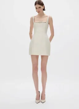 Rachel Gilbert Ludovica Trim Mini Dress in Size 3 / AU 12 - Hen's & Bachelorette Party Dress for rent on The Volte - image 1