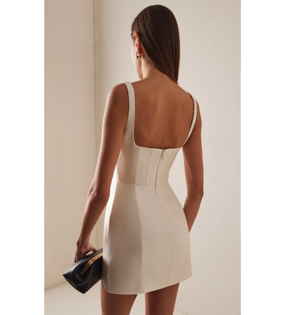 Rachel Gilbert Ludovica Trim Mini Dress in Ivory Size 3/AU12 - Image 2