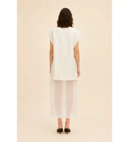 Rachel Gilbert Vida Shift Midi Dress in Ivory Size 4/AU14 for rent on The Volte - image 2