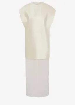 Rachel Gilbert Vida Shift Midi Dress in Ivory Size 5 / AU 16 for rent on The Volte - image 1