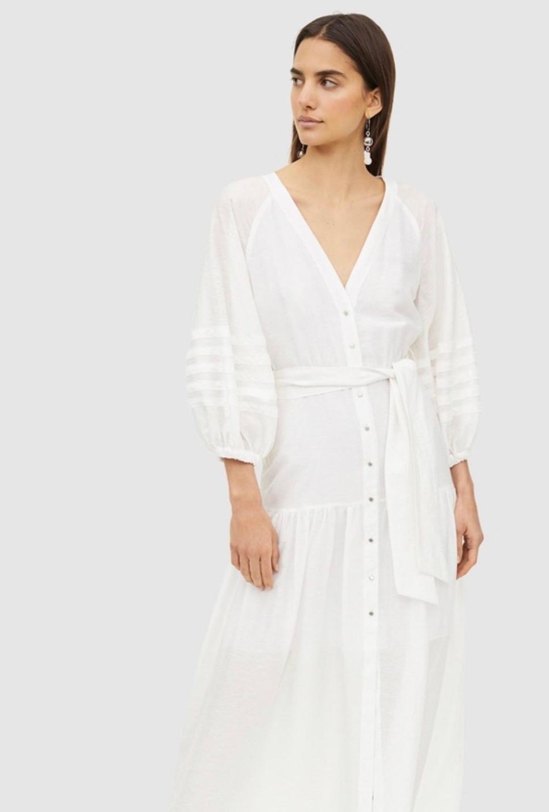 Manning Cartel Balloon Art Maxi Dress White Size 14 for rent on The Volte - main image